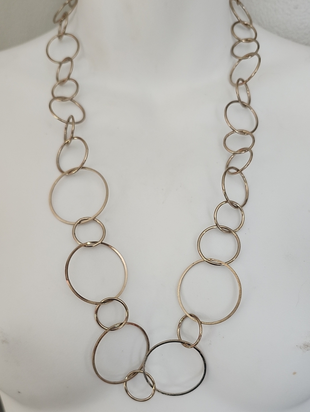 Gold-Tone Linked Circle Necklace - Women Jewelry
